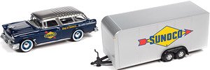 1955 Chevy Nomad w/Enclosed Trailer Sunoco (Diecast Car)