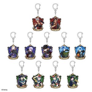 Disney: Twisted-Wonderland Scary Dress Ver. Trading Acrylic Key Ring Vol.2 (Set of 11) (Anime Toy)