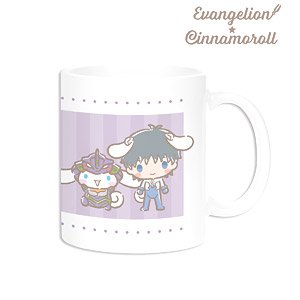 Evangelion x Cinnamoroll Shinji / Type-01 Cinnamoroll Mug Cup (Anime Toy)