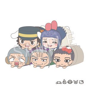 Golden Kamuy x Sanrio Characters Mochikororin Plush Mascot Type A (Set of 5) (Anime Toy)