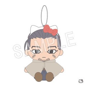 Golden Kamuy x Sanrio Characters Sitting Plush Mascot Ogata x Hello Kitty (Anime Toy)