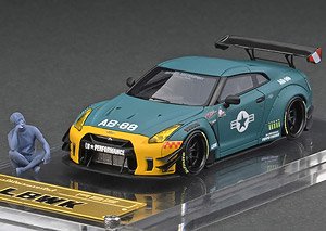 LB-WORKS Nissan GT-R R35 type 2 Matte Green With Mr. Kato (ミニカー)