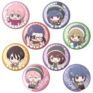Laid-Back Camp Trading Can Badge (Set of 8) (Anime Toy)