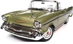 1957 シェビー ベル エアー コンバーチブル ローレルグリーン (ミニカー)