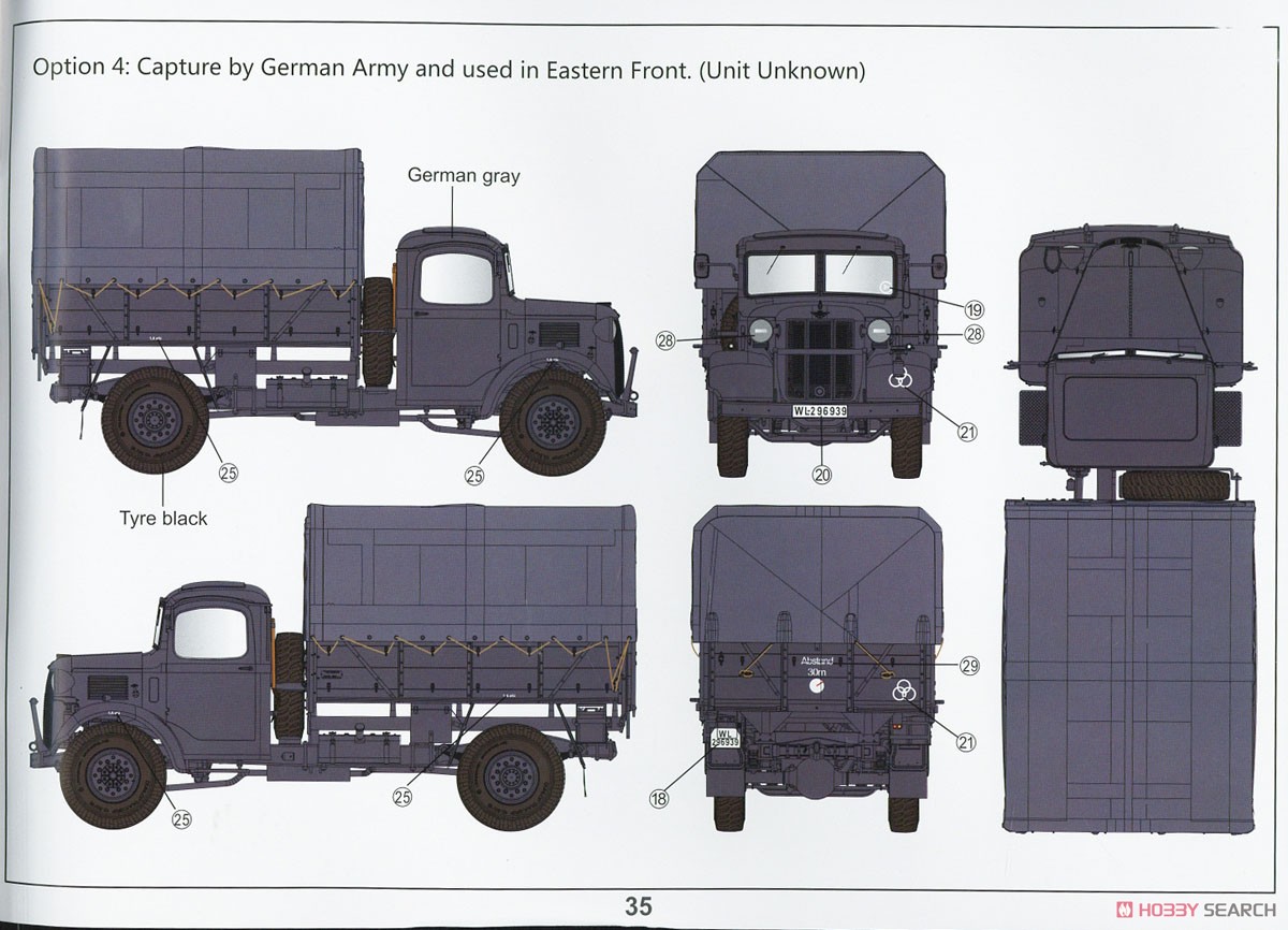 WW.II イギリス陸軍 30-cwt 4x2 GSトラック (クロースドキャブタイプ) (プラモデル) 塗装4