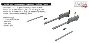 A6M3 Type 32 Cannon Barrels & Cockpit Guns (for Eduard) (Plastic model)