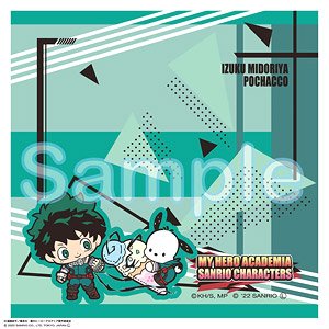 My Hero Academia x Sanrio Characters Hand Towel Izuku Midoriya & Pochacco (Anime Toy)