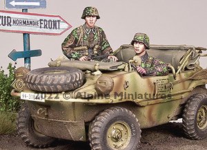 WWII ドイツ武装親衛隊 シュビムワーゲン搭乗兵セット (2体セット) (プラモデル)