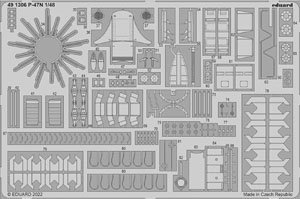 Photo-Etched Parts for P-47N (for Academy) (Plastic model)