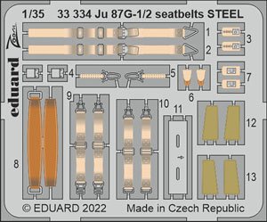 Ju87G-1/2 Seatbelts Steel (for Border Model) (Plastic model)