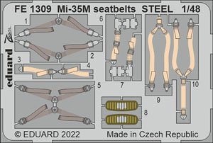 Mi-35M Seatbelts Steel (for Zvezda) (Plastic model)
