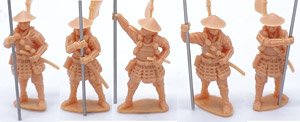 Japanese Sengoku Period Long Handled Ashigaru Formation (Set of 5) (Plastic model)