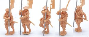 Japanese Sengoku Period Long Handled Ashigaru Gathering (Set of 5) (Plastic model)