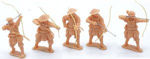 Japanese Sengoku Period Bow Foot Light Shooting (Set of 5) (Plastic model)