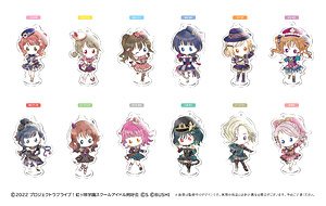 Love Live! Nijigasaki High School School Idol Club Retrotic Acrylic Key Ring (Set of 12) (Anime Toy)