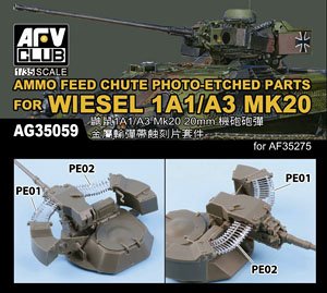 Ammo Feed Chute Photo-Etched Parts for Wiesel 1A1/A3 Mk20 (Plastic model)