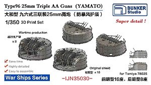 Type 96 25mm Triple AA Guns (Yamato) (Plastic model)