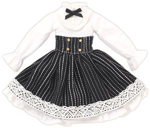 PNS Rosalind Dress Set (White x Black) (Fashion Doll)