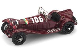 アルファ・ロメオ 2300 1932年ミッレ・ミリア 優勝 #106 Borzacchini / Bignami (ミニカー)