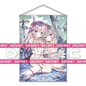 高橋哲哉描き下ろし 銀髪お姫様とピンク髪女騎士 百合タペストリー (X-RATED) 【B1】 (キャラクターグッズ)