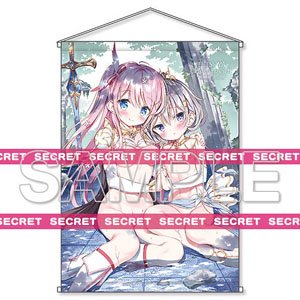 高橋哲哉描き下ろし 銀髪お姫様とピンク髪女騎士 百合タペストリー (X-RATED) 【B2】 (キャラクターグッズ)