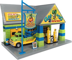 Rat Fink サービス ガレージ ジオラマ (Rat Fink レッカー車付) (ミニカー)