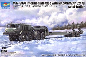 MAZ-537G Intermediate Type with MAZ/ChMZAP 5247G Semi-Trailer (Plastic model)