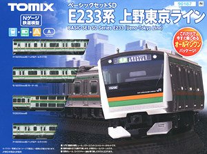 Basic Set SD Series E233-3000 Ueno Tokyo Line (4-Car Set) (Track Layout Pattern A) (Model Train)