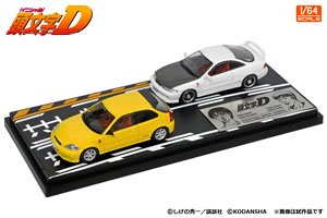 Initial D Set Vol.8 Daiki NInomiya Civic (EK9) & Smiley Sakai Integra (DC2) (Diecast Car)