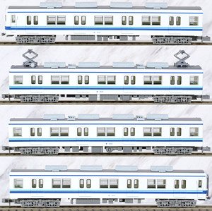 The Railway Collection Tobu Series 8000 8142 Formation Good Department Ad Train Four Car Set (4-Car Set) (Model Train)