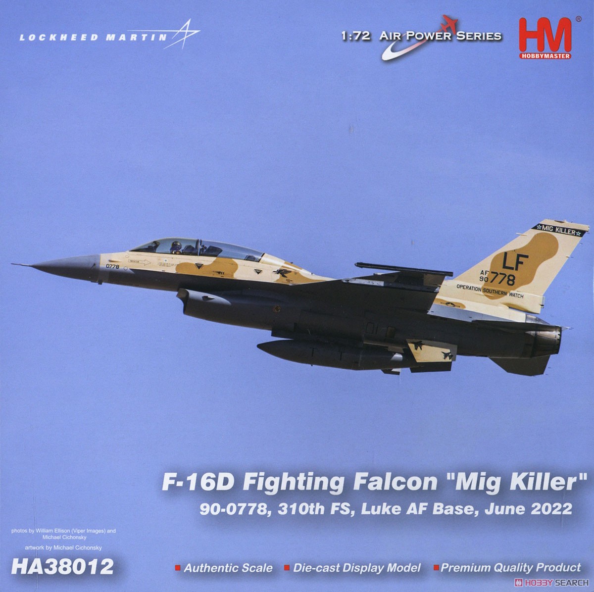 F-16D Fighting Falcon `Mig Killer` 90-0778, 310th FS, Luke AF Base, June 2022 (Pre-built Aircraft) パッケージ1