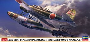 Aichi E13A1 Type Zero (Jake) Model 11 `Battleship Kongo` w/Catapult (Plastic model)