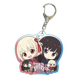 Gyugyutto Acrylic Key Ring Lycoris Recoil Chisato & Takina (Anime Toy)