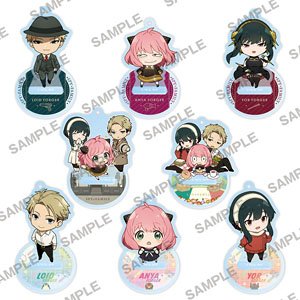 Spy x Family Chibi Acrylic Stand Figure w/Ball Chain (Set of 8) (Anime Toy)