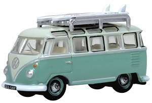 (N) VW T1 サンババス ターコイズブルー/ホワイト (鉄道模型)