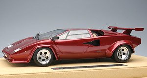 Lamborghini Countach LP5000 QV 1985 メタリックレッド (リアウィング) (ミニカー)
