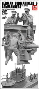 German Submarines & Commanders (Set of 6) (Plastic model)