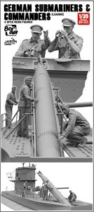 German Submarines & Commanders (Set of 5) (Plastic model)