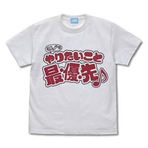 Lycoris Recoil I Always Put what I want to do First T-Shirt White M (Anime Toy)