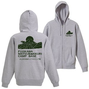 [Laid-Back Camp] Pine Cone Campground Zip Parka Mix Gray M (Anime Toy)