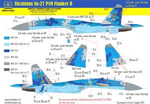 Su-27 PM1 Flanker B Ukrainian Digit Camouflage Painting Mask (Plastic model)