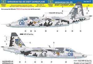 Su-25 フロッグフット 「ウクライナ デジタル迷彩 1」 デカール (ズべズダ用)