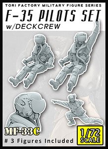 F-35 Pilots Set w/Deckcrew (Set of 3) (Plastic model)