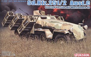 Sd.Kfz.251/1 Ausf.C Rivetted Version mit Wurfrahmen 40 w/Figure (Plastic model)