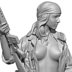 Evelyn Topless (3D Printed Kit) (Plastic model)