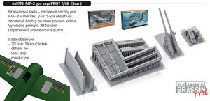 F4F-3 Gun Bays (for Eduard) (Plastic model)
