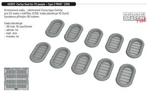 Carley Float for 25 People Type 2 (10 Pieces) (Plastic model)