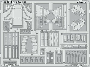 Photo-Etched Parts for F4U-1A (for Hobby Boss) (Plastic model)