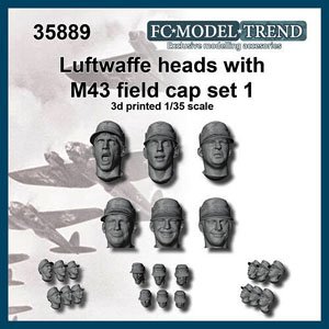 Luftwaffe Heads with M-43 Cap, Set 1 (Plastic model)