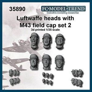 Luftwaffe Heads with M-43 Cap, Set 2 (Plastic model)